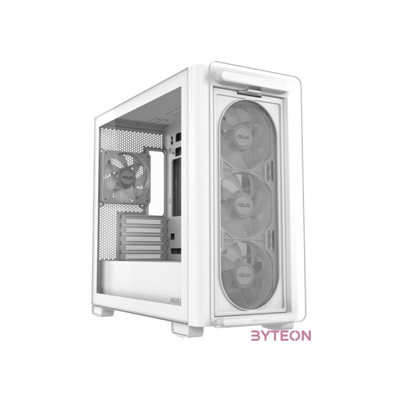 ASUS A23 Plus TG ARGB Micro-ATX Gaming Gehuse mit Seitenfenster wei