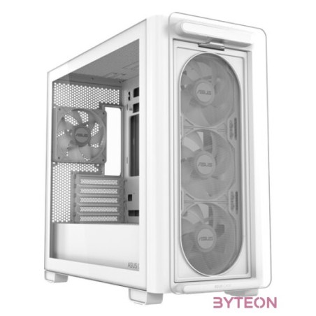 ASUS A23 Plus TG ARGB Micro-ATX Gaming Gehuse mit Seitenfenster wei