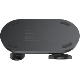 Qi 3in1 wireless charger Acefast E9 15W, MagSafe (black)