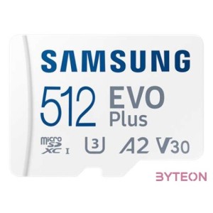 Samsung Evo Plus (2024) 512 GB microSDXC Speicherkarte (160 MB,s, Class 10, U3)
