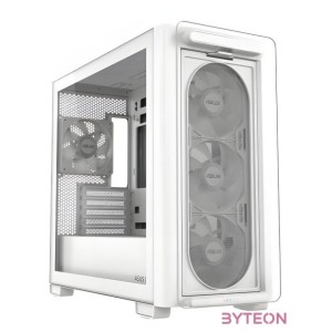 ASUS A23 Plus TG ARGB Micro-ATX Gaming Gehuse mit Seitenfenster wei