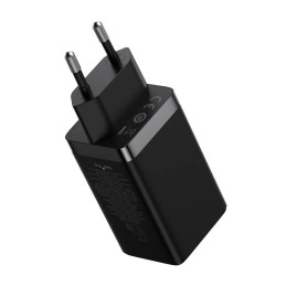 Baseus GaN5 Pro wall charger 2xUSB-C + USB, 65W (black)