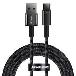 Baseus Tungsten Gold Cable USB to USB-C, 100W, 2m (black)