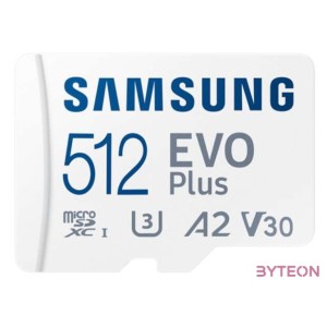 Samsung Evo Plus (2024) 512 GB microSDXC Speicherkarte (160 MB,s, Class 10, U3)