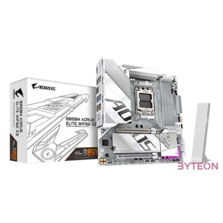 GIGABYTE B850M AORUS ELITE WIFI6E ICE mATX Mainboard Sockel AM5 WIFI6E,DP