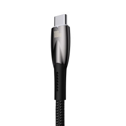 Baseus Glimmer USB - USB-C töltőkábel, 100W, 2m (fekete)