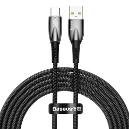 Baseus Glimmer USB - USB-C töltőkábel, 100W, 2m (fekete)