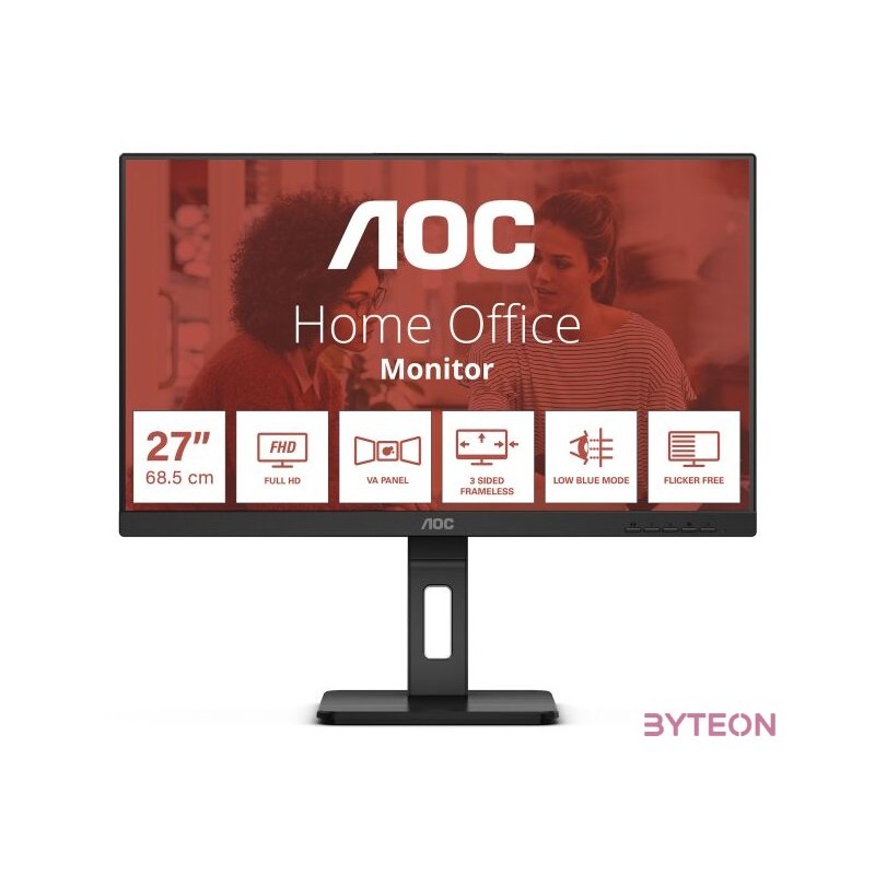 AOC 27E3QAF 68,6cm (27) FHD IPS Office Monitor 169 HDMI,DP,VGA 75Hz 4ms Sync