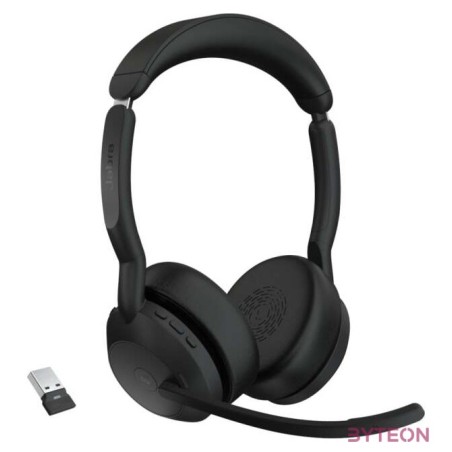 Jabra Evolve2 55 MS Stereo USB Headset schwarz USB-A Ladestation