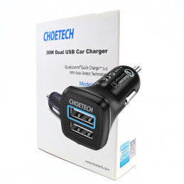 Car Charger 30W QC 3.0 Dual Ports (black)