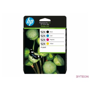 HP 924 , 6C3Z1NE 4er-Pack Original Druckerpatrone Schwarz,Bunt CMYK Instant Ink