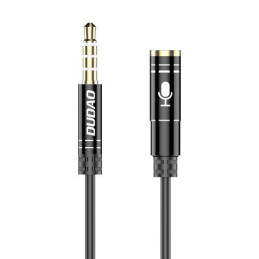 Dudao L11S 3.5mm AUX Audio Extension Cable, 1m (Black)