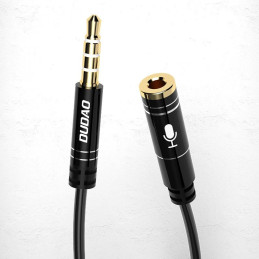 Dudao L11S 3.5mm AUX Audio Extension Cable, 1m (Black)