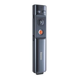 Baseus Orange Dot Multifunctionale remote control for presentation, with a green laser pointer - gray