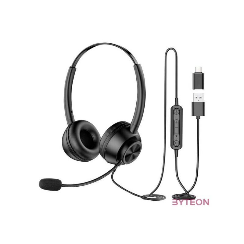 Vezetékes headset mikrofonnal New Bee H368