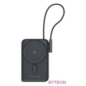 Choetech B735 mágneses powerbank 10000mAh 20W PD  USB-C kábel (fekete)