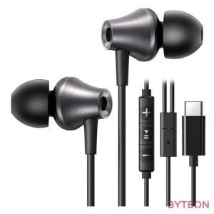 Ugreen EP105 vezetékes fülhallgató, USB-C, 1,2 m (fekete)