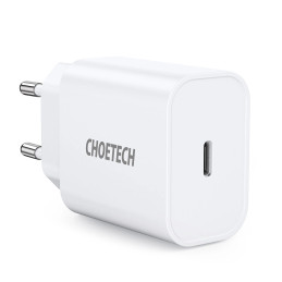 Choetech Q5004 EU USB-C mains charger, 20W (white)