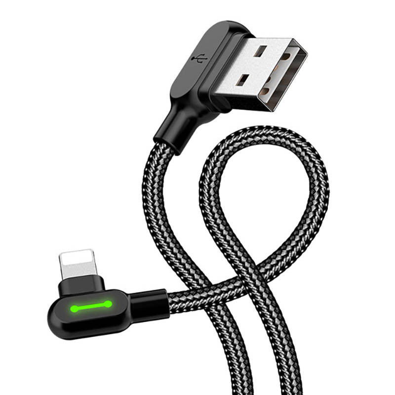 USB to Lightning cable, Mcdodo CA-4673, angled, 1.8m (black)