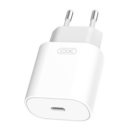 XO L91 Wall Charger, USB-C, 25W + USB-C to Lightning Cable (White)