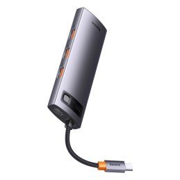 Hub 8in1 Baseus StarJoy Series, USB-C to 3x USB 3.1 + HDMI + USB-C PD + RJ45 + microSD/SD