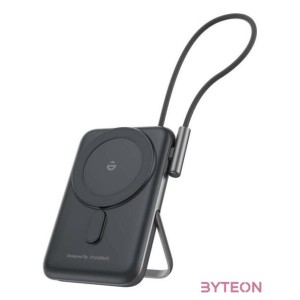 Choetech B735 mágneses powerbank 10000mAh 20W PD  USB-C kábel (fekete)
