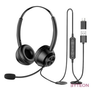 Vezetékes headset mikrofonnal New Bee H368