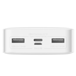 Powerbank Baseus Bipow 20000mAh, 15W (white)