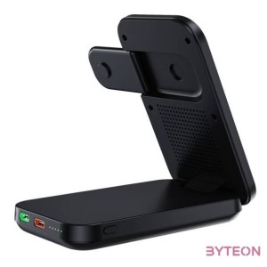 Choetech B750 mágneses töltő és tartó, 10000mAh, Qi2 (fekete)