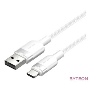 USB 2.0 A - USB-C 3A kábel Vention CTNWF 1M (fehér)