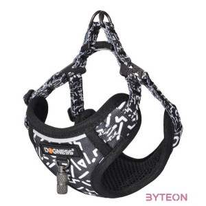 Dogness sétáló szett, pórázhám kutyának (fekete-fehér)