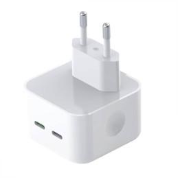 XO L102 wall charger, 2x USB-C, 35W (white)