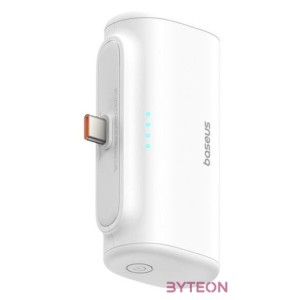 Baseus Compact powerbank, 5000mAh, 20W, USB-C (fehér)