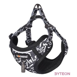 Dogness sétáló szett, pórázhám kutyának (fekete-fehér)