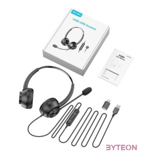 Vezetékes headset mikrofonnal New Bee H368