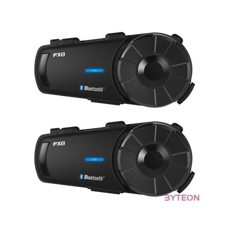 Fodsports FX8 motorkerékpár intercom két darabos csomag (fekete)