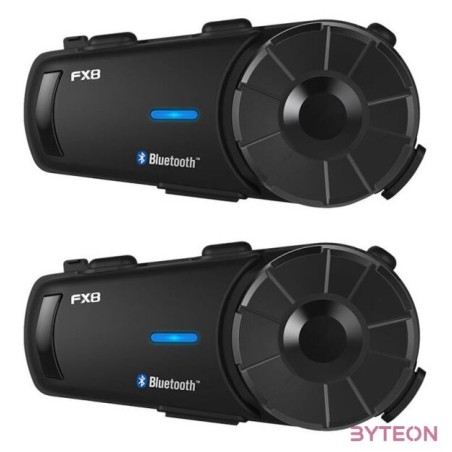 Fodsports FX8 motorkerékpár intercom két darabos csomag (fekete)