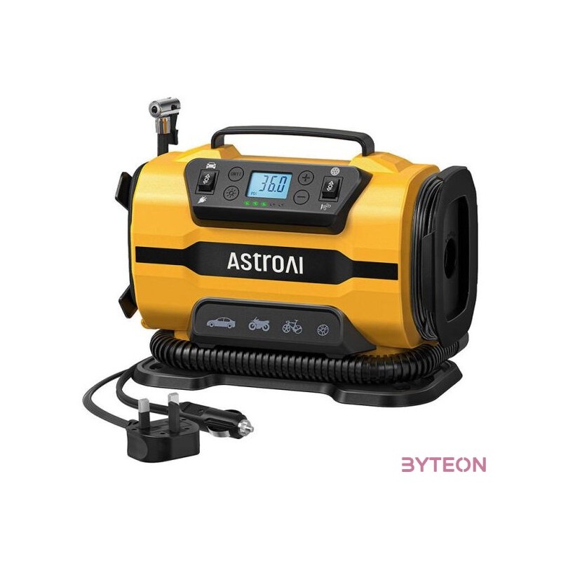 AstroAI ATJ-8366 150 PSI 12V DC,110V AC hordozható kerékkompresszor 150 PSI