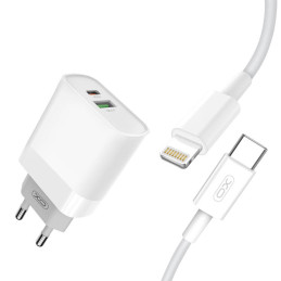 Wall Charger with Lightning Cable XO L64 20W, QC3.0, PD (white)