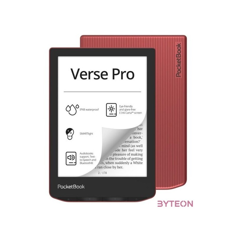 PocketBook PB634 Verse Pro 6 piros E-Book olvasó