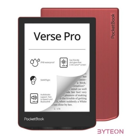 PocketBook PB634 Verse Pro 6 piros E-Book olvasó