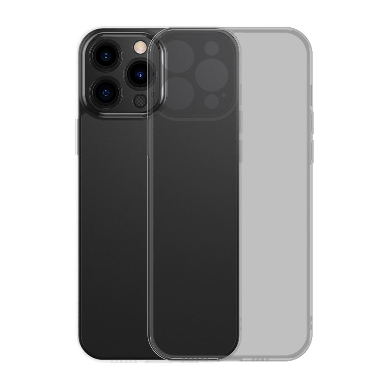 Baseus Frosted Glass Case for iPhone 13 PRO (black) + tempered glass