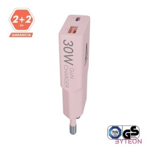 AVAX CH641P NANO SLIM 30W USB-C (PD3.0)USB-A (QC3.0) pink hálózati töltő