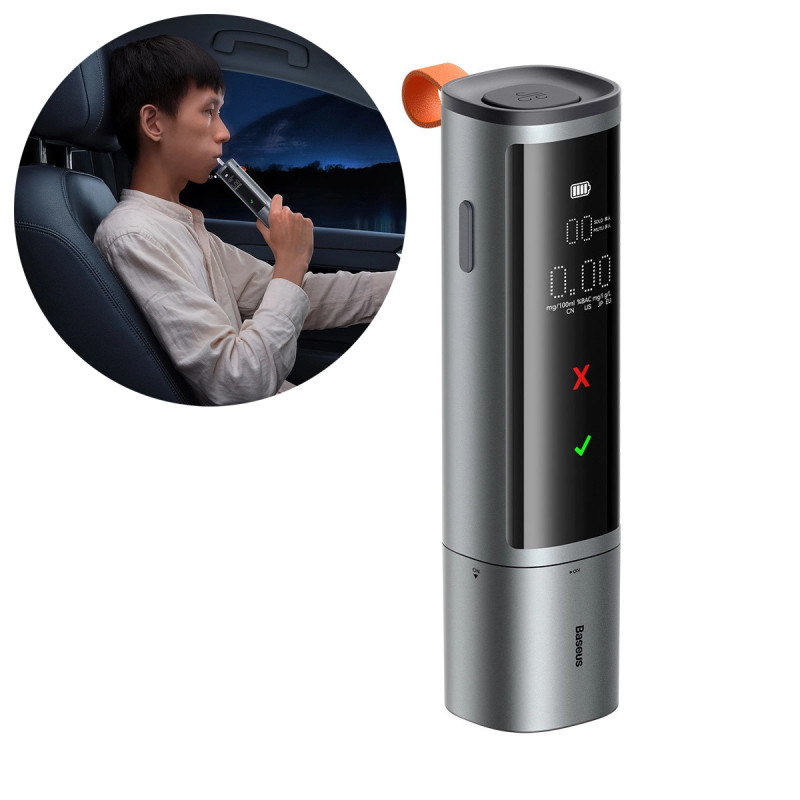 Baseus SafeJourney Pro Electronic Breathalyzer (Grey)