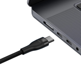 Baseus Flash 2 az 1-ben USB töltőkábel, USB-C - USB-C, 100W, 1.5m (fekete)