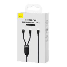 Baseus Flash 2 az 1-ben USB töltőkábel, USB-C - USB-C, 100W, 1.5m (fekete)