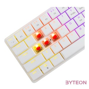 White Shark GK-006211-W,R-US Nagamaki US fehér (red switch) gamer billentyűzet