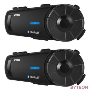 Fodsports FX8 motorkerékpár intercom két darabos csomag (fekete)