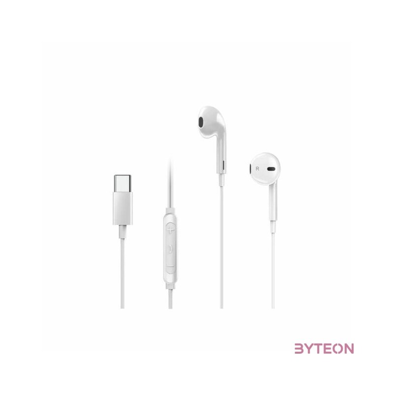 Genius HS-M365 USB-C vezetékes fehér mikrofonos fülhallgató