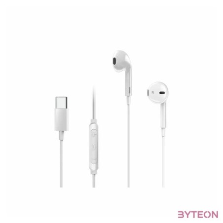 Genius HS-M365 USB-C vezetékes fehér mikrofonos fülhallgató